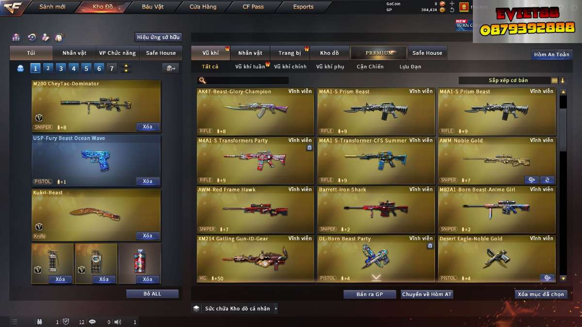 shop acc cf uy tin gia re